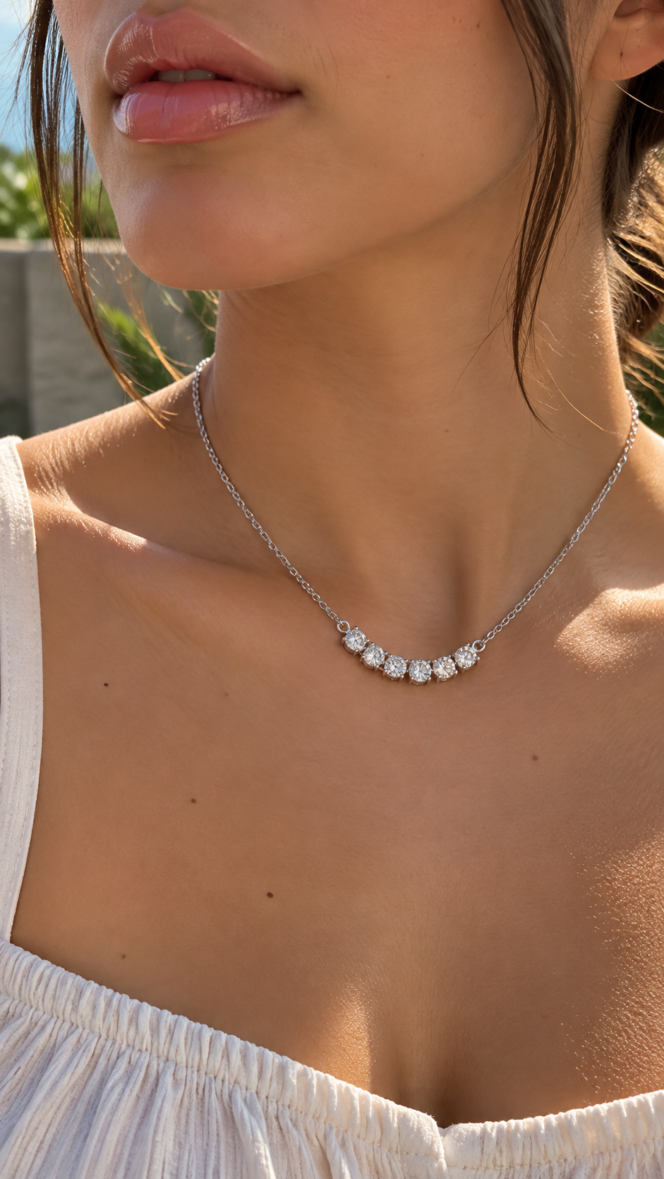 Collar Diadema Plateado
