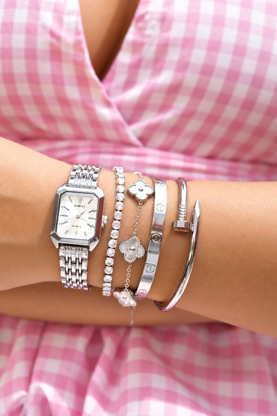 Set Silver Glow con reloj Grace Silver Set Silver Glow con reloj Grace Silver · KURA